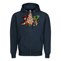 Navy joy with christmas tree cake ado Zipper Hoodie - AdoDesignShop
