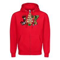 Red joy with christmas tree cake ado Zipper Hoodie - AdoDesignShop