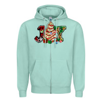 Seafoam joy with christmas tree cake ado Zipper Hoodie - AdoDesignShop