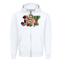 White joy with christmas tree cake ado Zipper Hoodie - AdoDesignShop