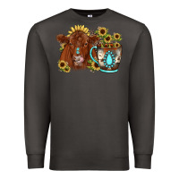 Smoke sunflower coffee cup red angus gemstone Premium Sweatshirt - JahusDesignShop