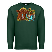 Sports Green sunflower coffee cup red angus gemstone Premium Sweatshirt - JahusDesignShop