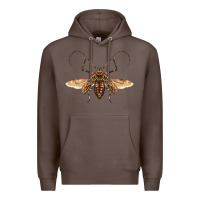 Coffee acrocinus beetle with wings Premium Hoodie - LillyAllenDesigns