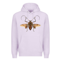 Lilac acrocinus beetle with wings Premium Hoodie - LillyAllenDesigns