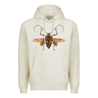 Oatmeal Heather acrocinus beetle with wings Premium Hoodie - LillyAllenDesigns