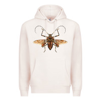 Pale Pink acrocinus beetle with wings Premium Hoodie - LillyAllenDesigns