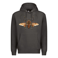 Smoke acrocinus beetle with wings Premium Hoodie - LillyAllenDesigns