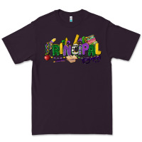 Plum principal mardi gras cowgirl Premium Tee - CowGirlArtShop