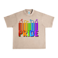 French Oak Pride Barcode Urban Heavy Tee - FaDigitalArtStudio