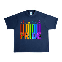 Navy Pride Barcode Urban Heavy Tee - FaDigitalArtStudio