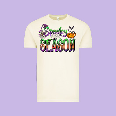 Halloween Spooky Season Vintage Tee Designed By Fadigitalartstudio