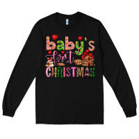 Black baby's first christmas Long Sleeve Tee - FaDigitalArtStudio