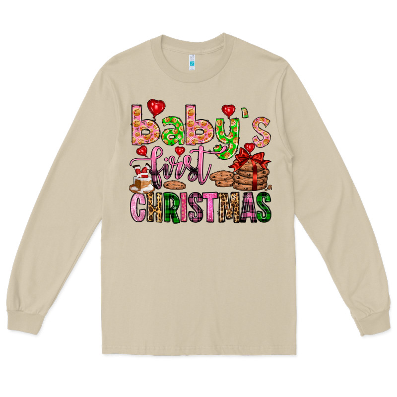 Baby's First Christmas Long Sleeve Tee by FaDigitalArtStudio | Teevron