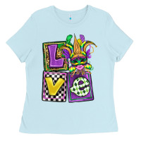 Baby Blue love mardi gras Ladies Tee - OliviaCreatesArt