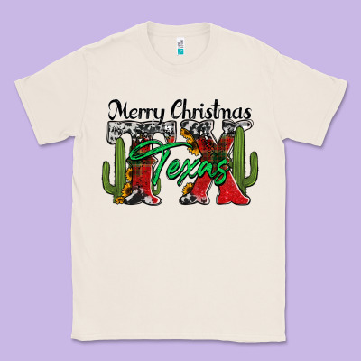 Merry Christmas Tx Texas Classic Tee Designed By Jasminsmagicworld
