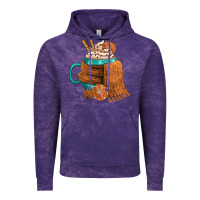 Cloud Purple Winter Coffee Cup With Scarf Vintage Hoodie - FaDigitalArtStudio