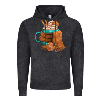 Winter Coffee Cup With Scarf Vintage Hoodie | Teevron