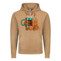 Vintage Camel Winter Coffee Cup With Scarf Vintage Hoodie - FaDigitalArtStudio