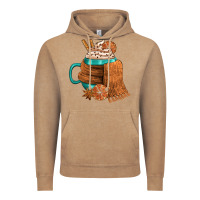 Vintage Coffee Winter Coffee Cup With Scarf Vintage Hoodie - FaDigitalArtStudio