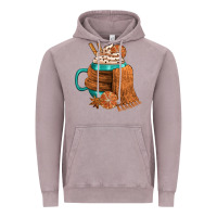 Vintage Zinc Winter Coffee Cup With Scarf Vintage Hoodie - FaDigitalArtStudio