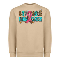 Mushroom stronger than cancer with cancer ribbon Heavyweight Sweatshirt - AdoDesignShop