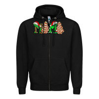 Black mama with christmas tree cake ado Zipper Hoodie - AdoDesignShop