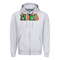 Heather Grey mama with christmas tree cake ado Zipper Hoodie - AdoDesignShop