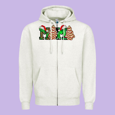 Mama With Christmas Tree Cake Ado Zipper Hoodie Designed By Adodesignshop
