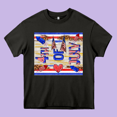 4 Th Of July Heavy Core Tee Designed By Tumblerdesignbyshophia