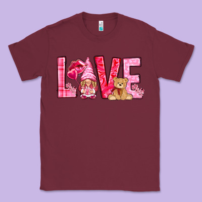 Love With Gnome Valentine's Day Classic Tee Designed By Howdyjamesfarm