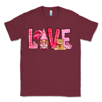 Burgundy Love with gnome Valentine's Day Classic Tee - HowdyJamesFarm