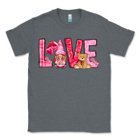 Charcoal Heather Love with gnome Valentine's Day Classic Tee - HowdyJamesFarm