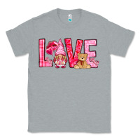 Heather Grey Love with gnome Valentine's Day Classic Tee - HowdyJamesFarm
