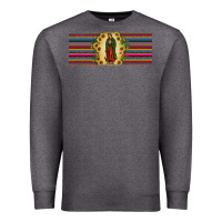 Charcoal Heather lady of Guadalupe  sunflower Premium Sweatshirt - JahusDesignShop
