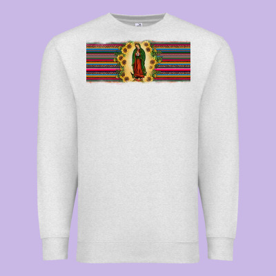 Lady Of Guadalupe  Sunflower Premium Sweatshirt Designed By Jahusdesignshop