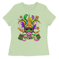 Matcha mardi gras mask Ladies Tee - OliviaCreatesArt