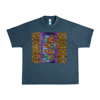 Midnight Navy Leopard nana Urban Heavy Tee - FaDigitalArtStudio