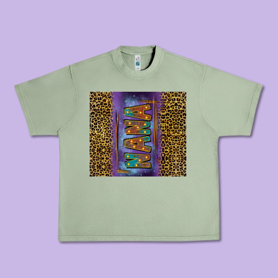 Leopard Nana Urban Heavy Tee Designed By Fadigitalartstudio