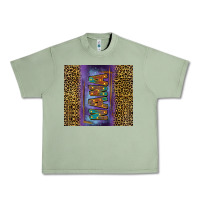 Oil Green Leopard nana Urban Heavy Tee - FaDigitalArtStudio