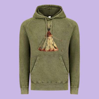 Teepe Tipi Vintage Hoodie Designed By Fadigitalartstudio