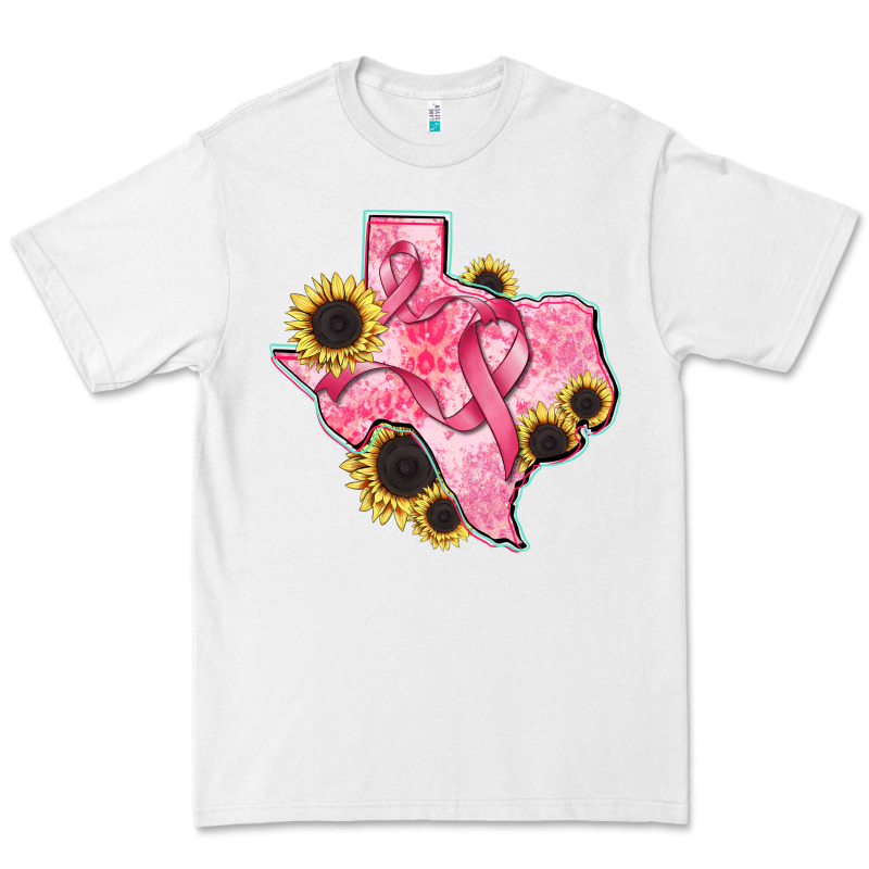 Texas Map Breast Cancer Premium Tee by CowGirlArtShop | Teevron