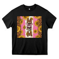 Black skull mom sunflowers Heavy Core Tee - TumblerDesignByShophia