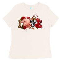 Love With Pig Olivia Ladies Tee | Teevron