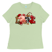 Matcha love with pig olivia Ladies Tee - OliviaCreatesArt