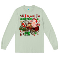 Matcha all i want for christmas is a pig Long Sleeve Tee - FaDigitalArtStudio