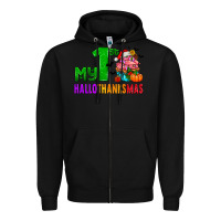 Black my first hallothanksmas Zipper Hoodie - AdoDesignShop