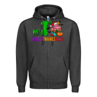 Charcoal Heather my first hallothanksmas Zipper Hoodie - AdoDesignShop