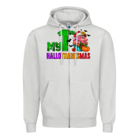 Dove Grey my first hallothanksmas Zipper Hoodie - AdoDesignShop
