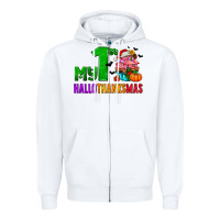 White my first hallothanksmas Zipper Hoodie - AdoDesignShop