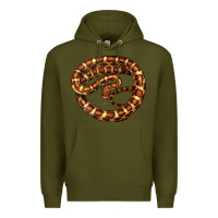 Army Green Corn Snake Illustrations Premium Hoodie - LillyAllenDesigns